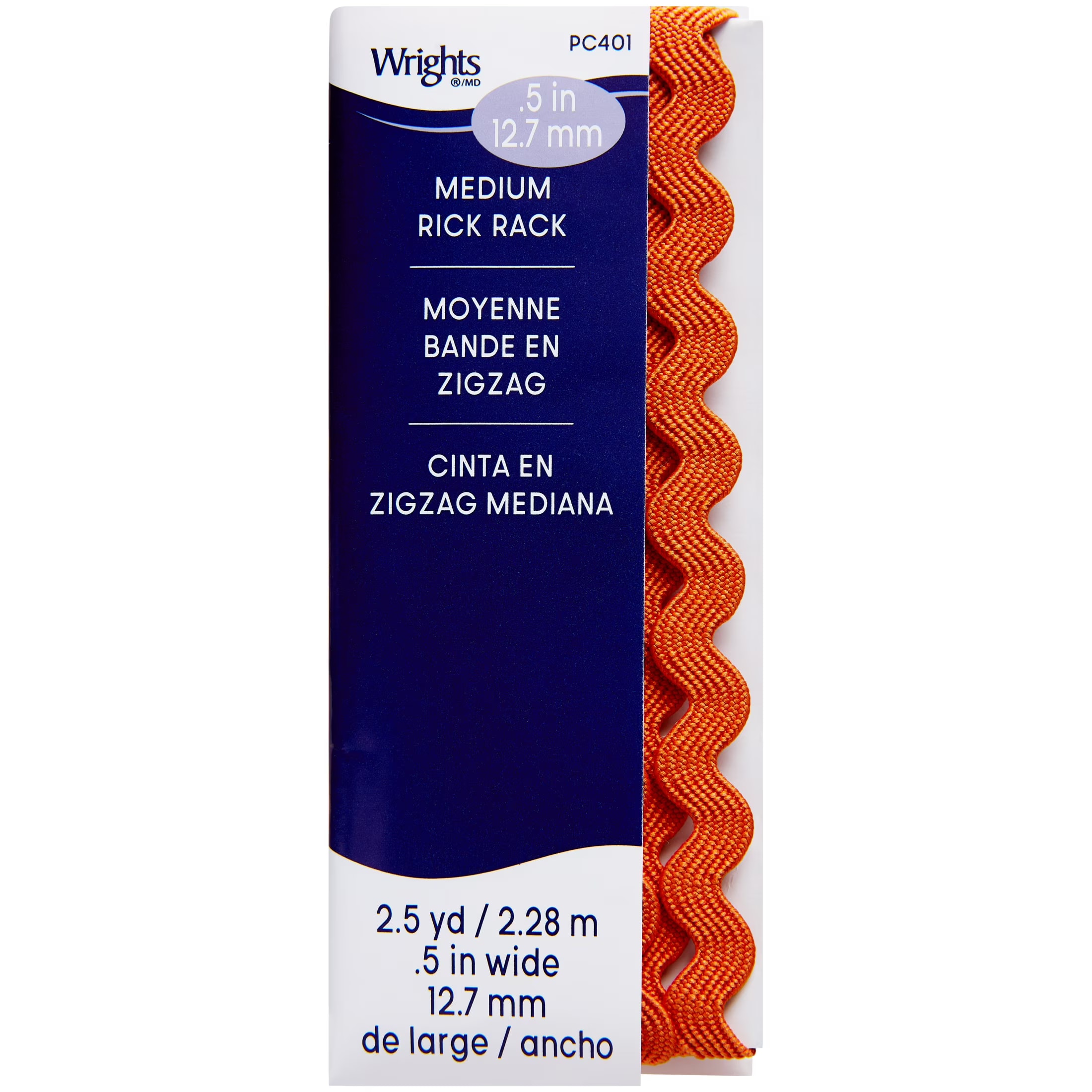 Wrights rick rack — orange